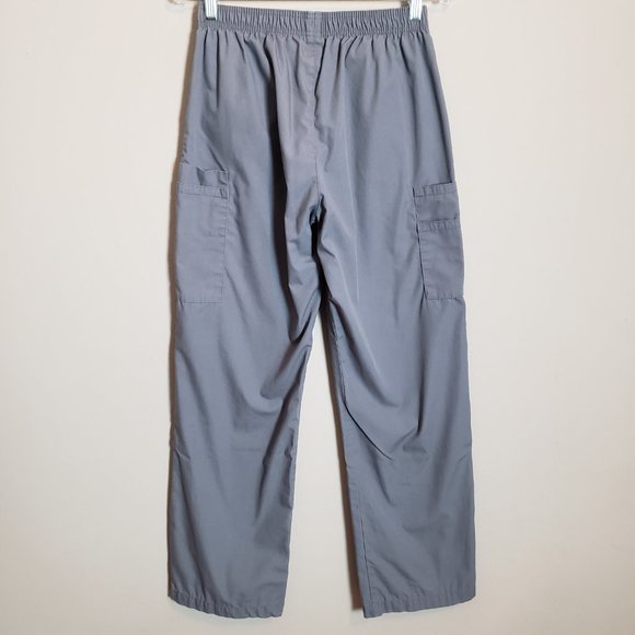 WonderWink Gray Quebec Elastic Cargo Scrub Pants Medium - Picture 9 of 10